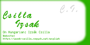 csilla izsak business card